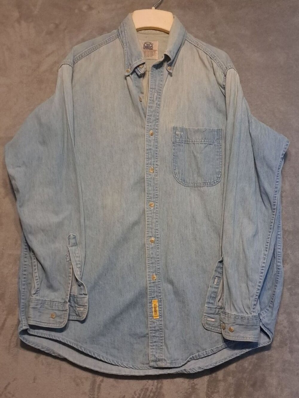 B.D. Baggies Foundry Large Vintage USA Blue Denim Shirt